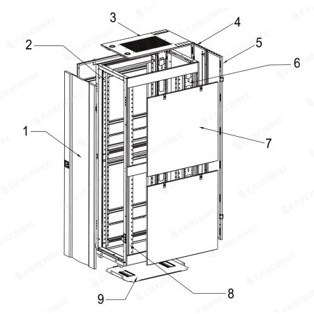 Kabinet Penutup Rak Server Spring Lock untuk Bangunan Komersial